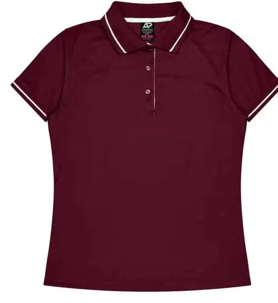 Aussie Pacific Cottesloe Lady Polo Shirt 2319 Aussie Pacific MAROON/WHITE 6